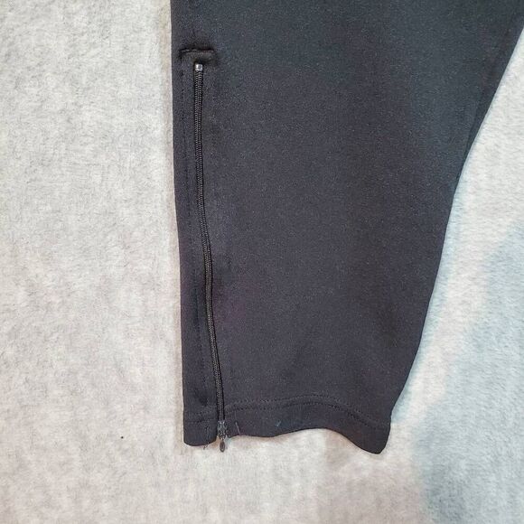 Vtg Adidas Pants Men Medium Black Y2K Track Tapered Ankle Zip Sweat Joggers - Picture 2 of 8